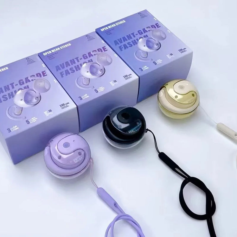 Wireless Bluetooth AI Real-time Language Translation Earphones 144 Languages Ear Hanging Headphone Translator for Travel Busine